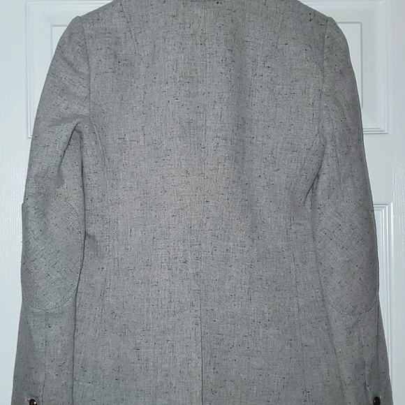 Banana Republic Speckled Gray Hac.king Jacket Wool Blend Size 0 - Picture 4 of 16